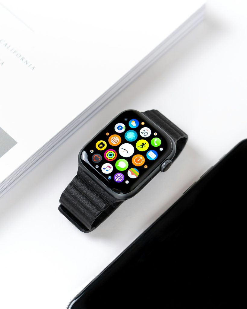smart watch in white gift box 