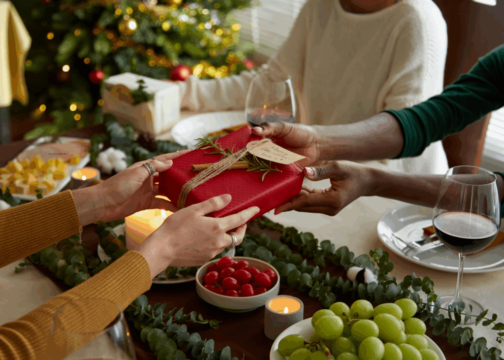 christmas dinner table 